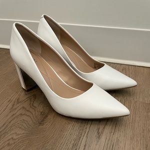 Alfani white block heel